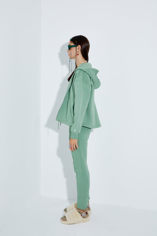 Dyna Zipper Hoodie - Jade