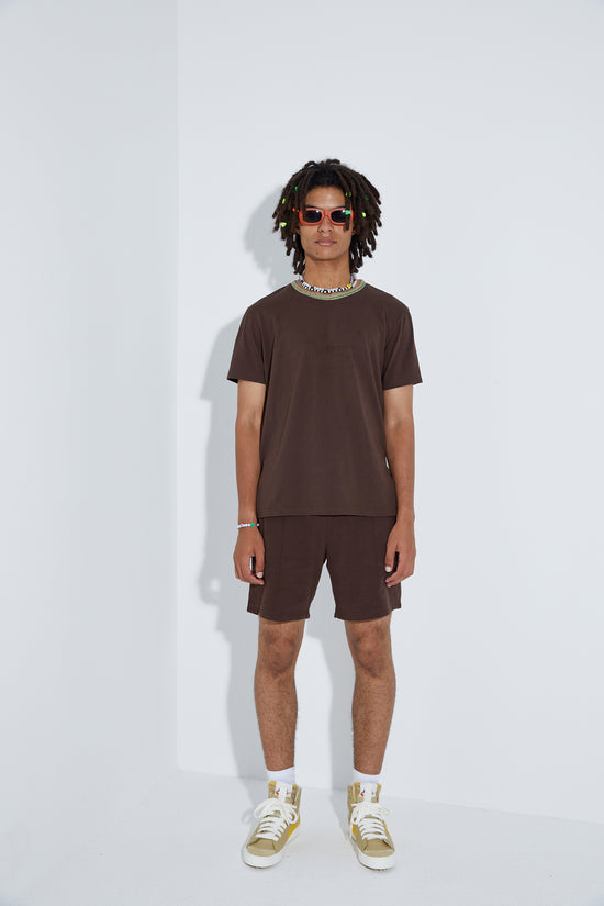 Knit T-Shirt - Brown