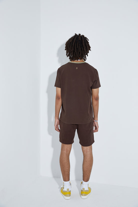 Knit T-Shirt - Brown