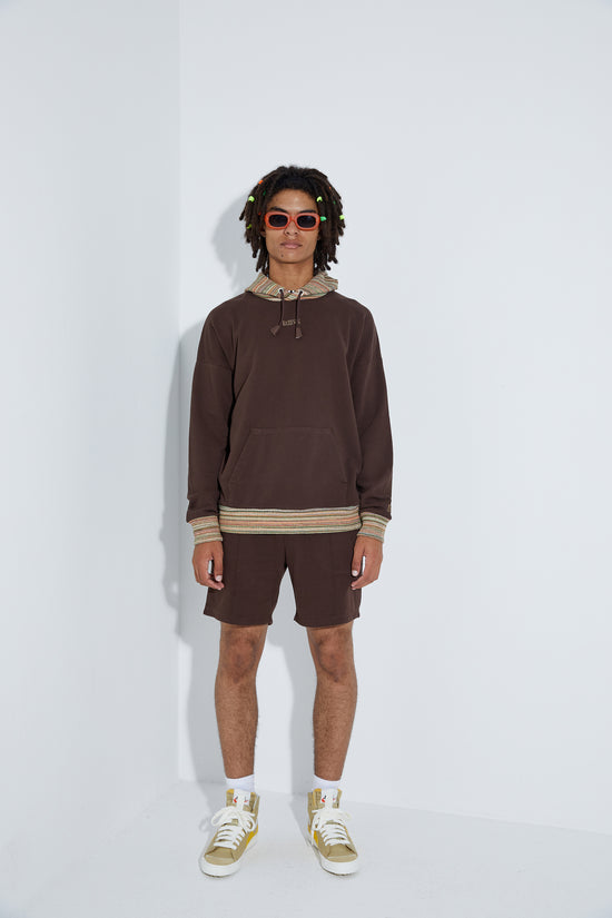 Knit Hoodie - Dark Oak