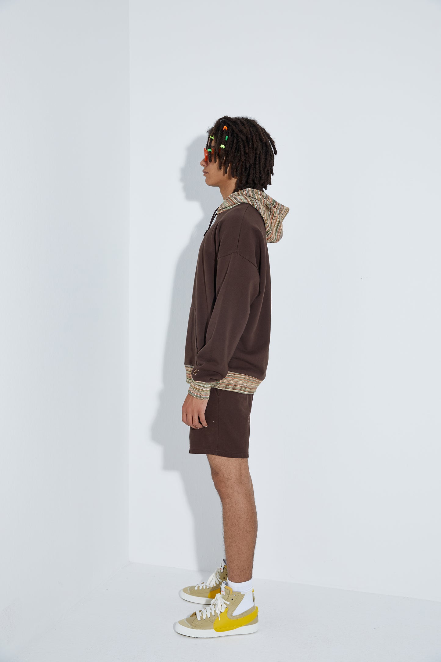 Knit Hoodie - Dark Oak