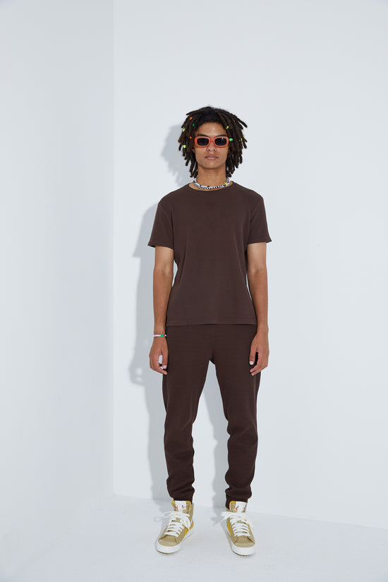 Waffle T-Shirt -Brown