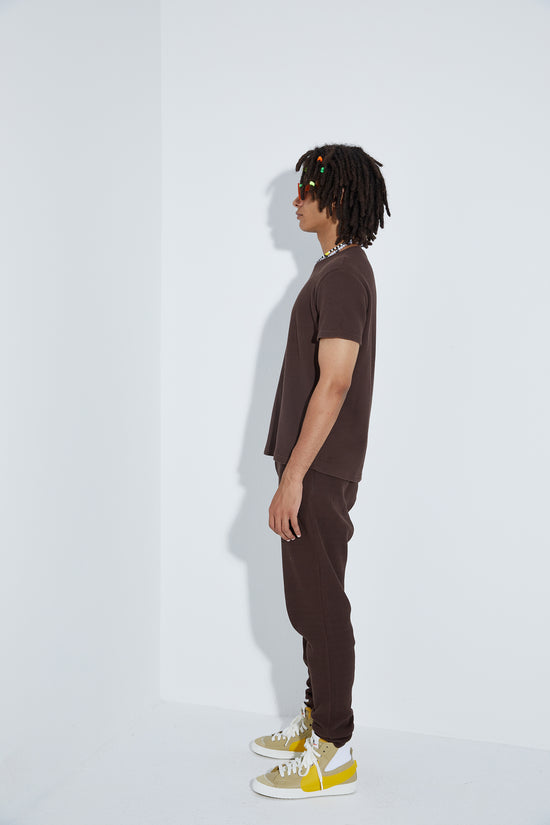 Waffle T-Shirt -Brown