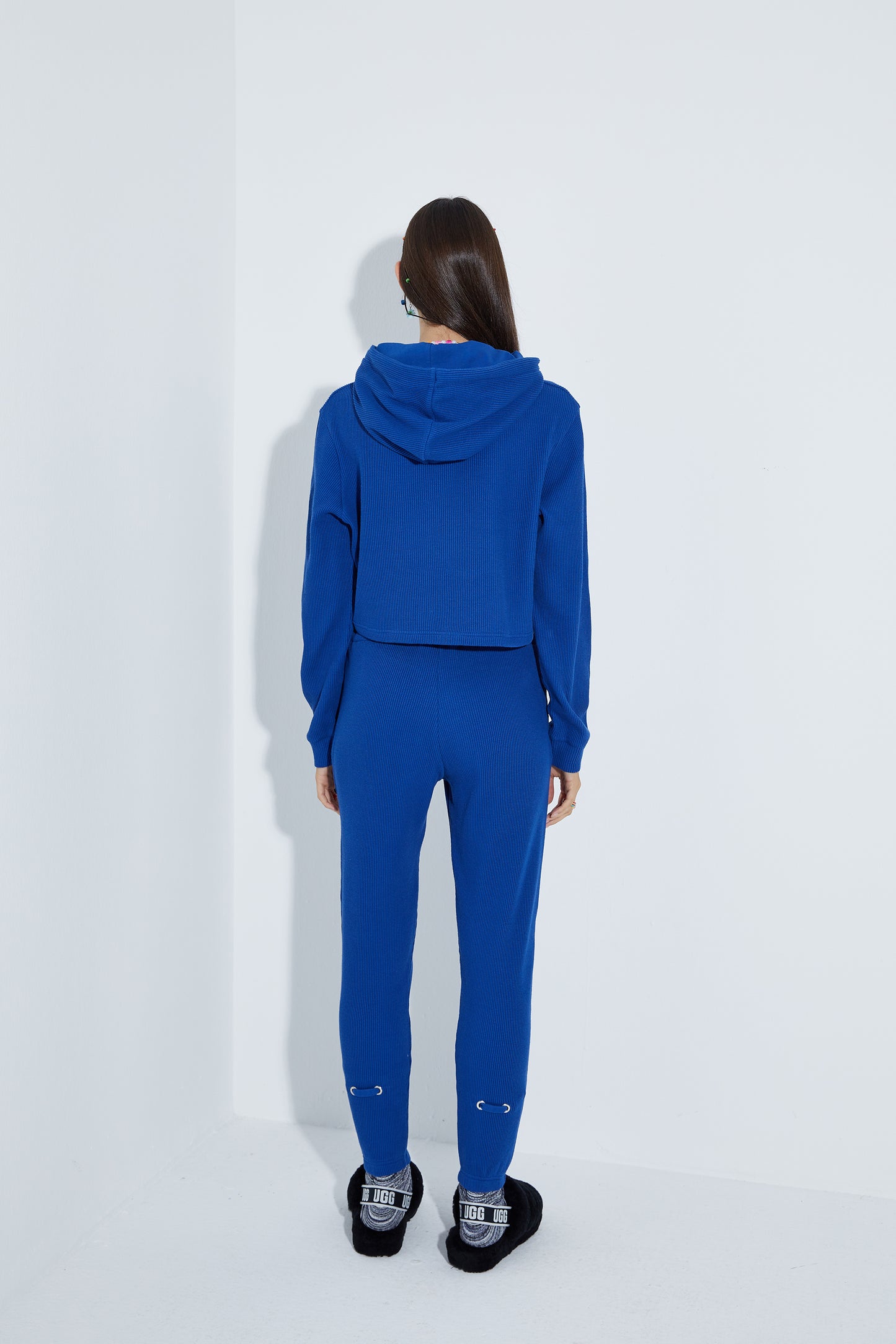 Waffle Hoodie - Lazuli Blue
