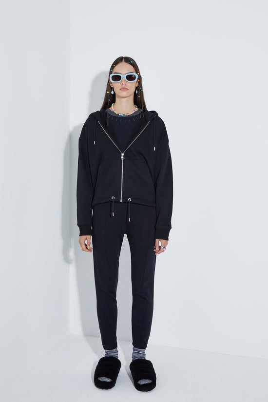Dyna Zipper Hoodie - Black