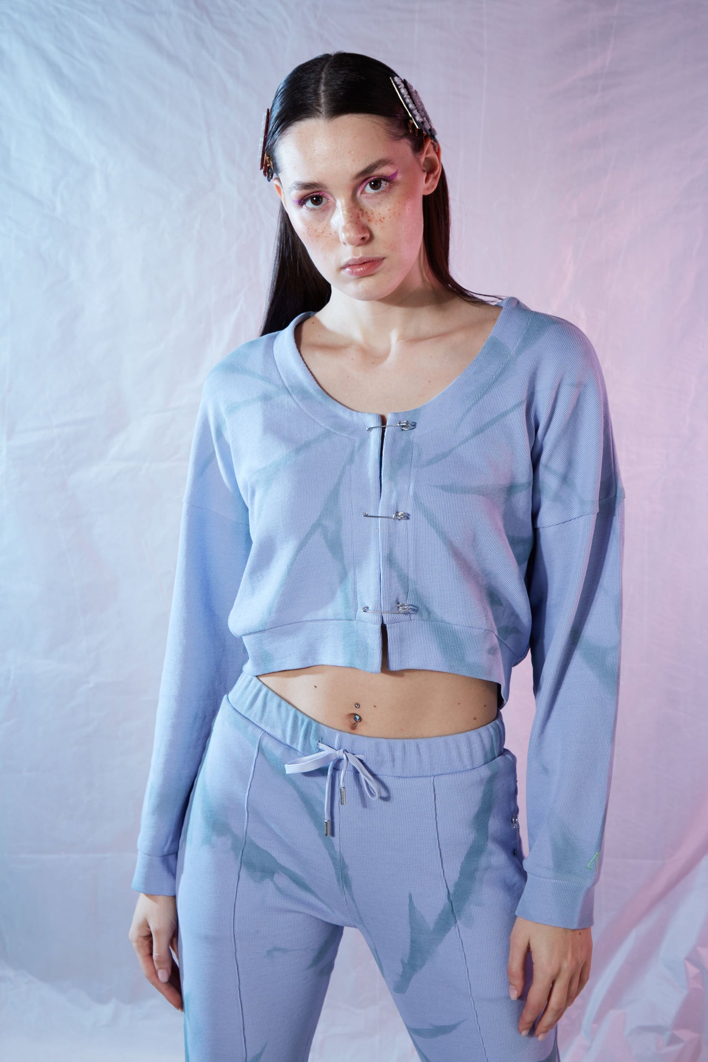 Pin Sweatshirt - Mineral Green/Moon Blue