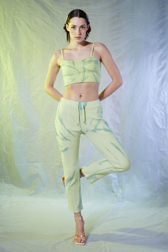 Pin Cigarette Sweatpants - Mineral Green/Bitter Butter