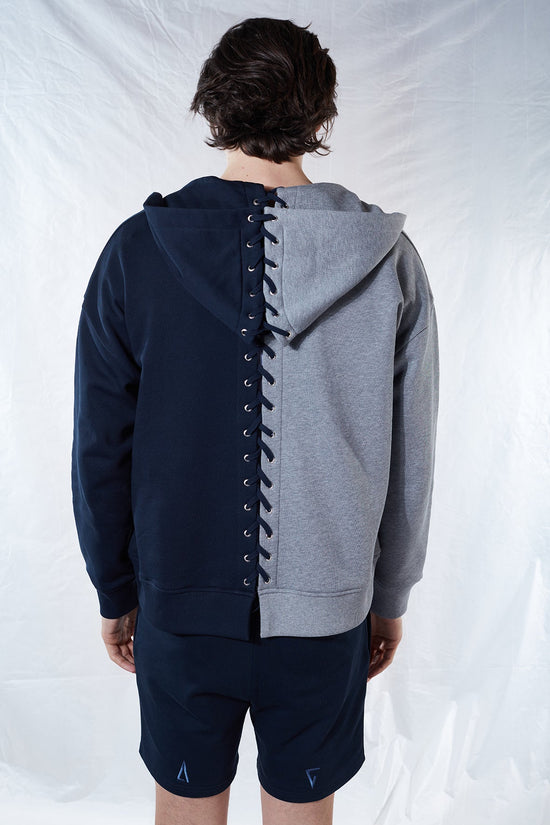 Birdeye Zipper Sweatshirt -Navy /Grey
