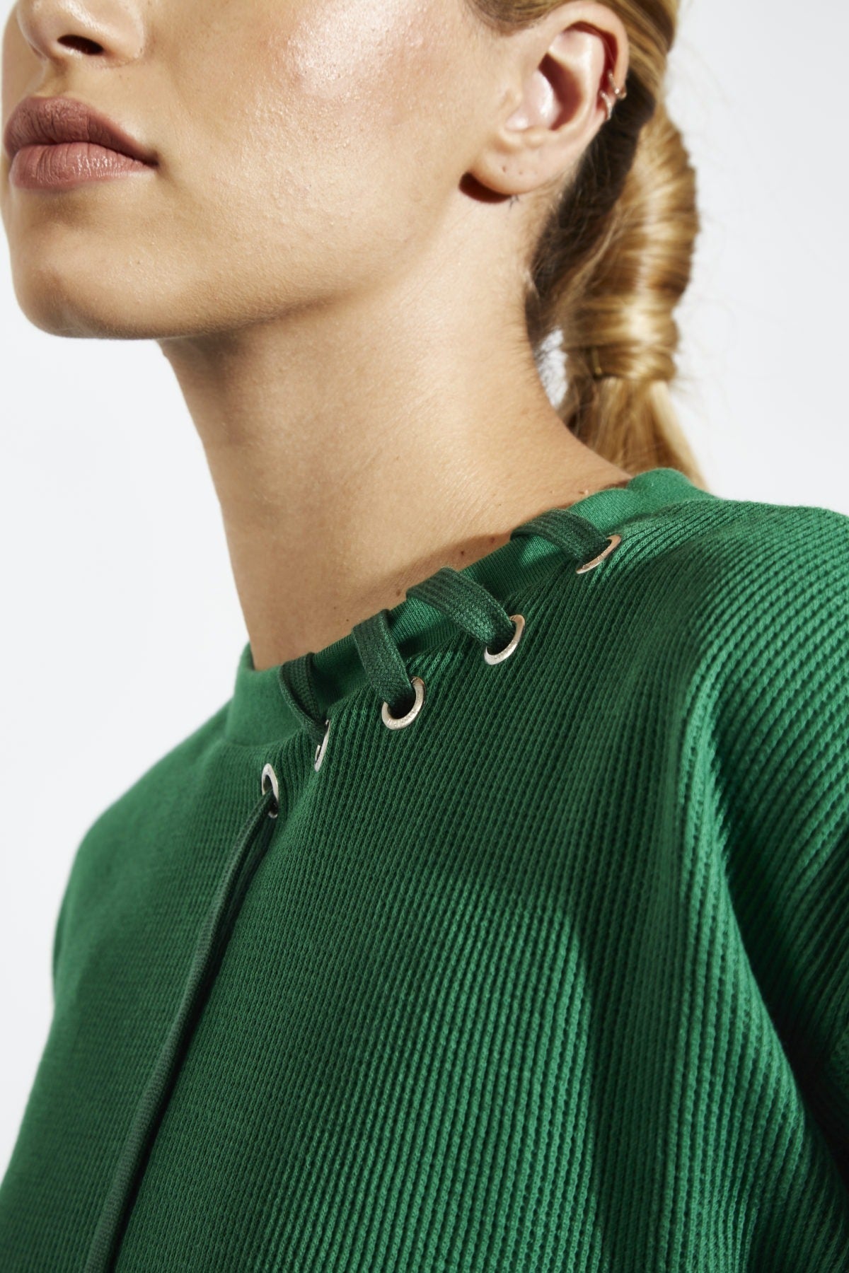 Waffle Sweatshirt - Verdant Green