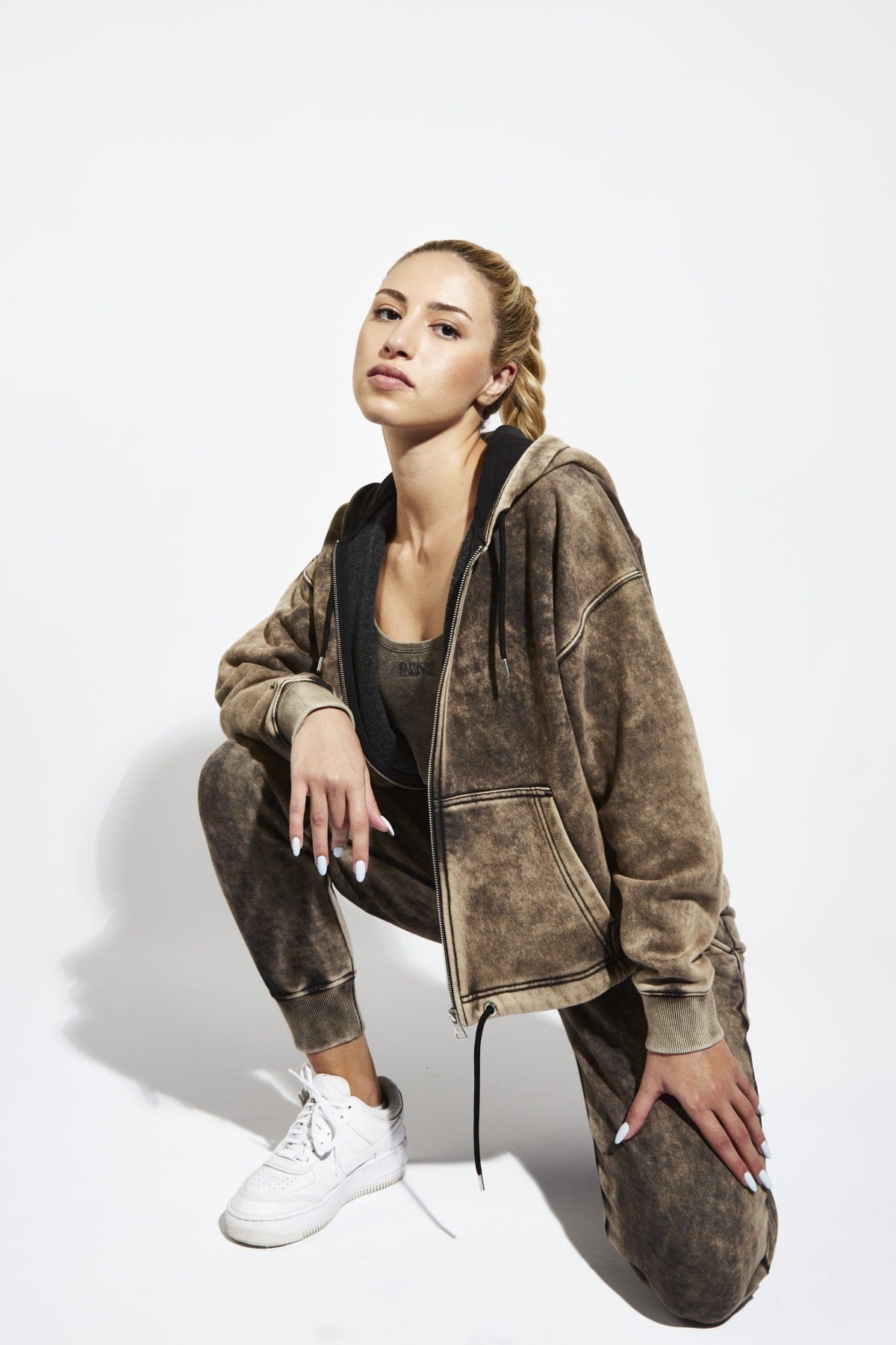 Cotton Zipper Sweatshirt