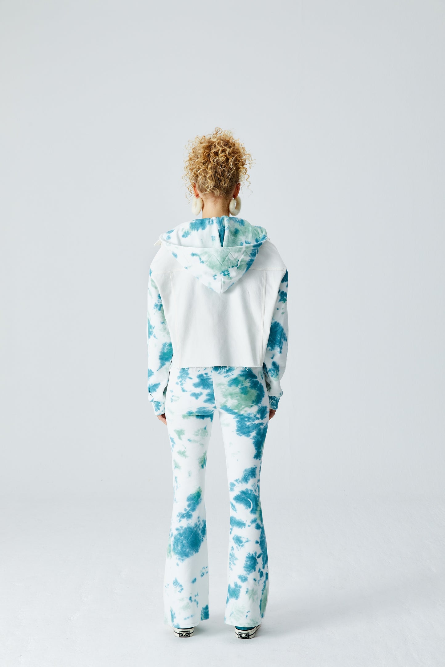 White Denim Jacket - Cameo Green/Verdi Green