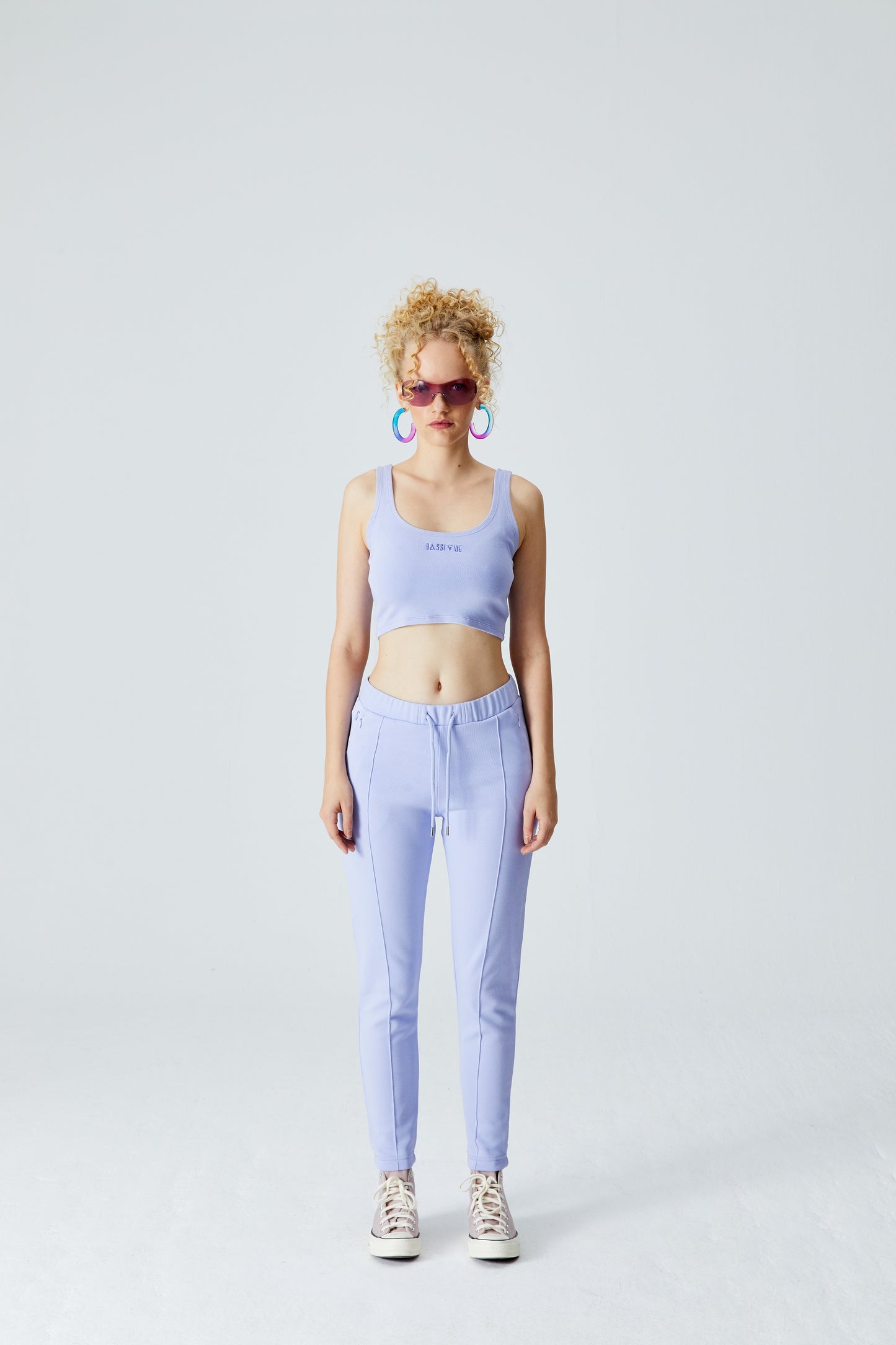Cotton Skinny Sweatpants - Digital Lavender