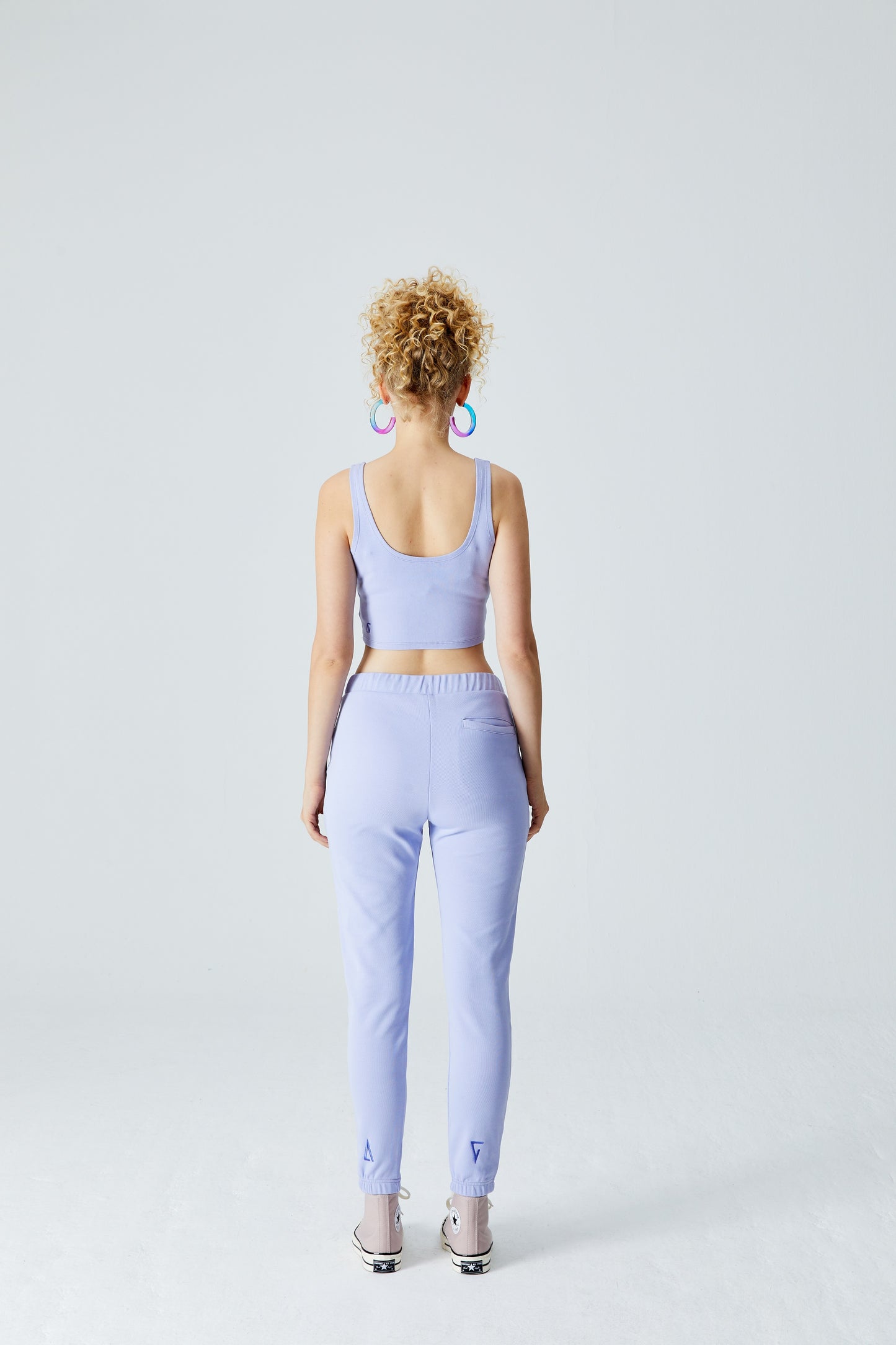 Cotton Skinny Sweatpants - Digital Lavender