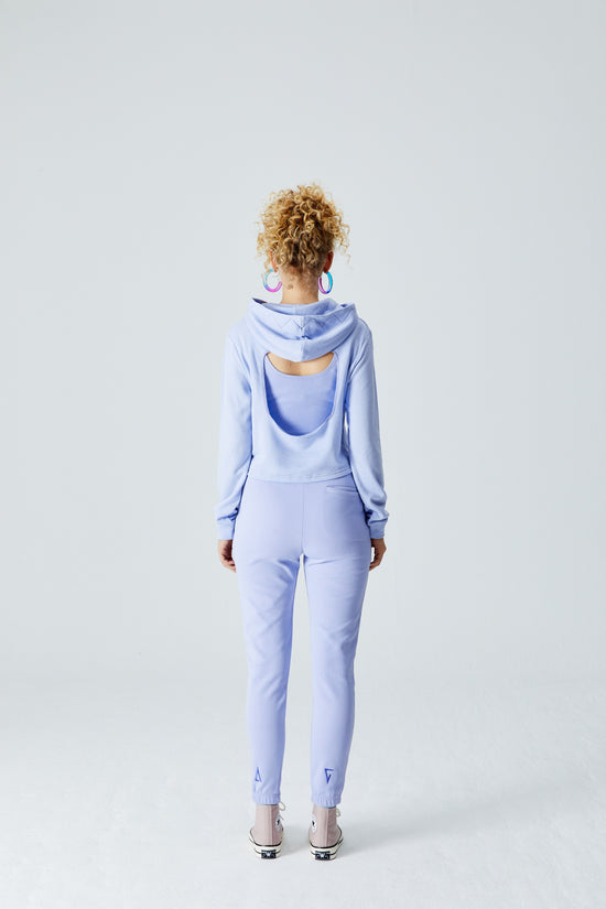 Open Back Hoodie - Lilac