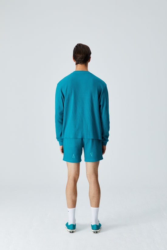 Waffle Crewneck Sweatshirt - Verdi Green