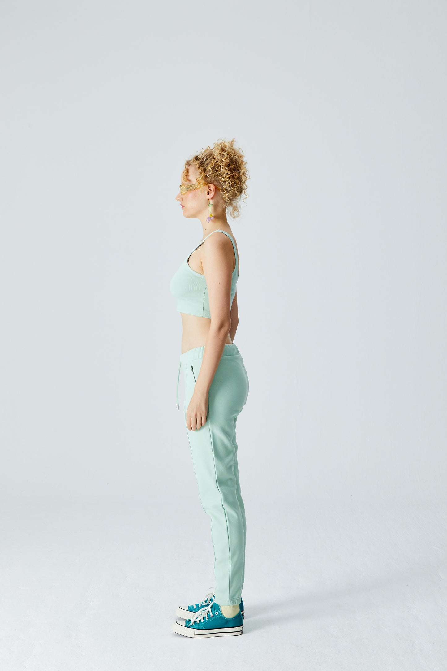 Gwen  Women's Bubble Knit Elastic Waist Band Sweatpants – Ably