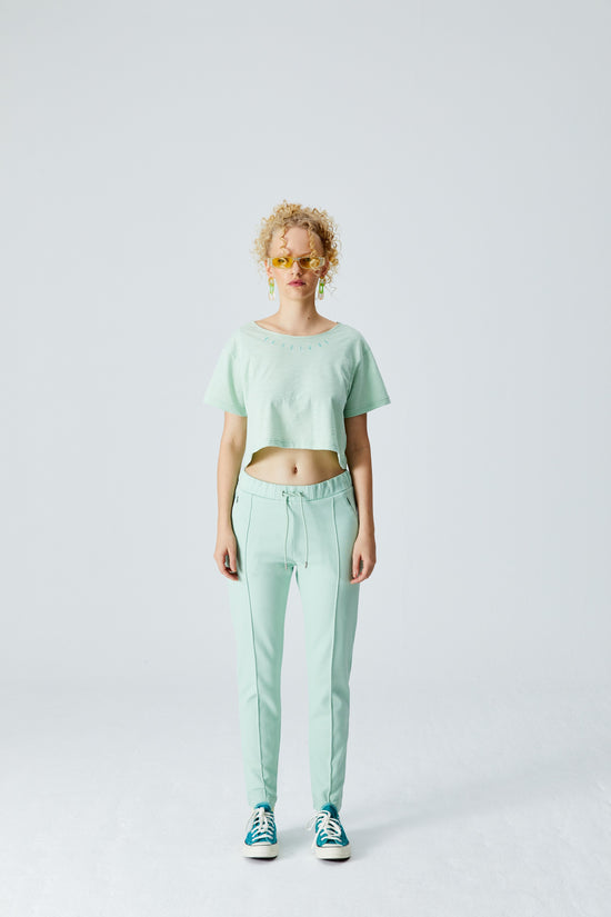 Crop T-Shirt - Cameo Green