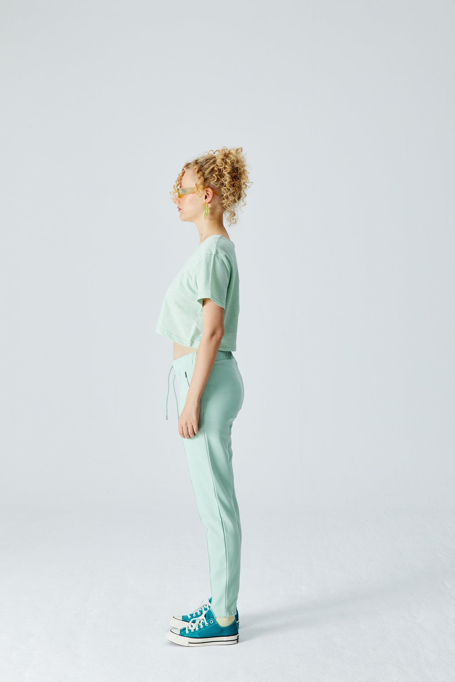 Crop T-Shirt - Cameo Green