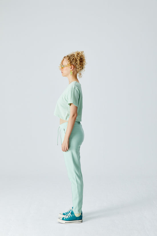 Crop T-Shirt - Cameo Green