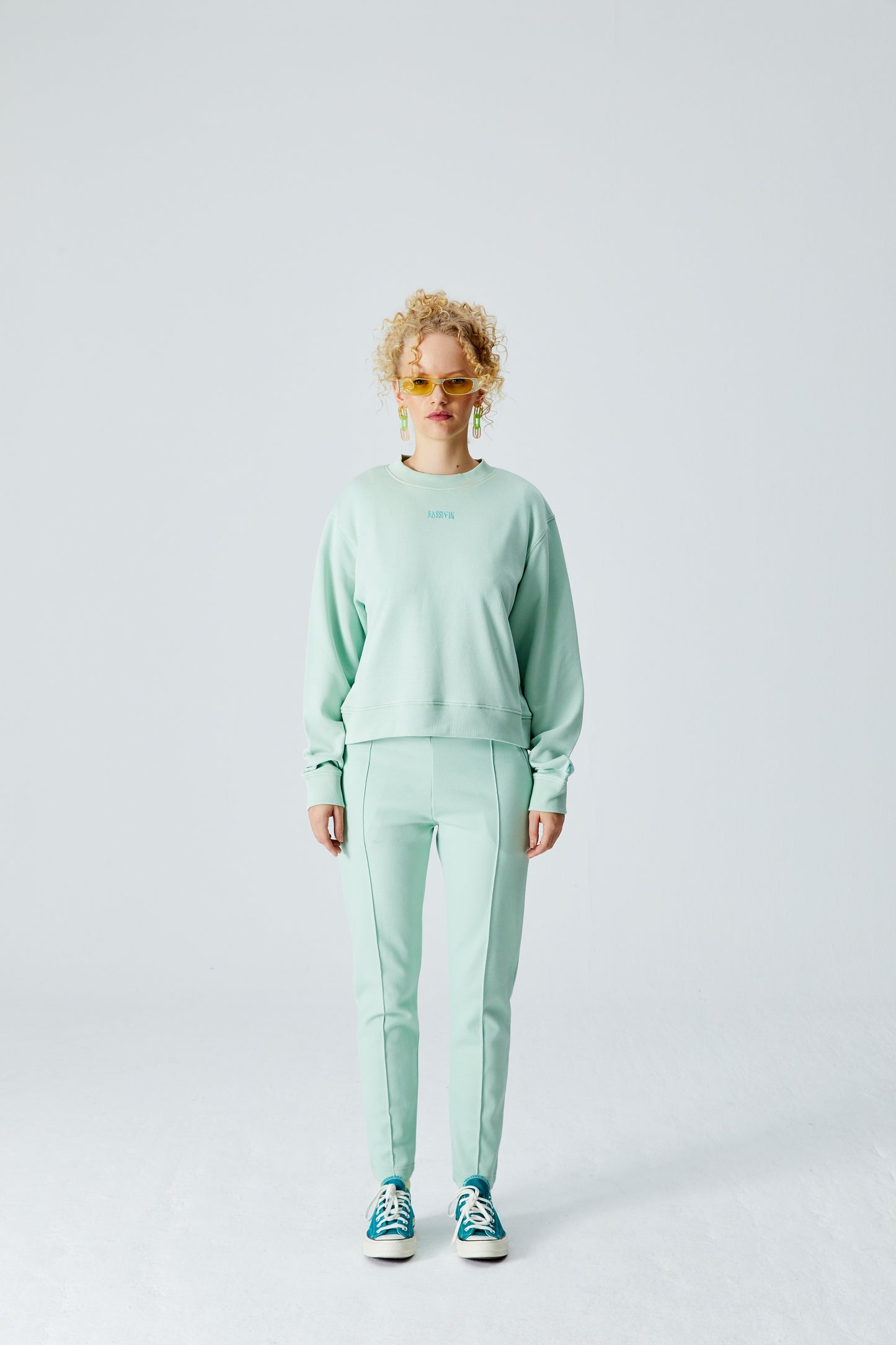 Cotton Sweatshirt - Cameo Green