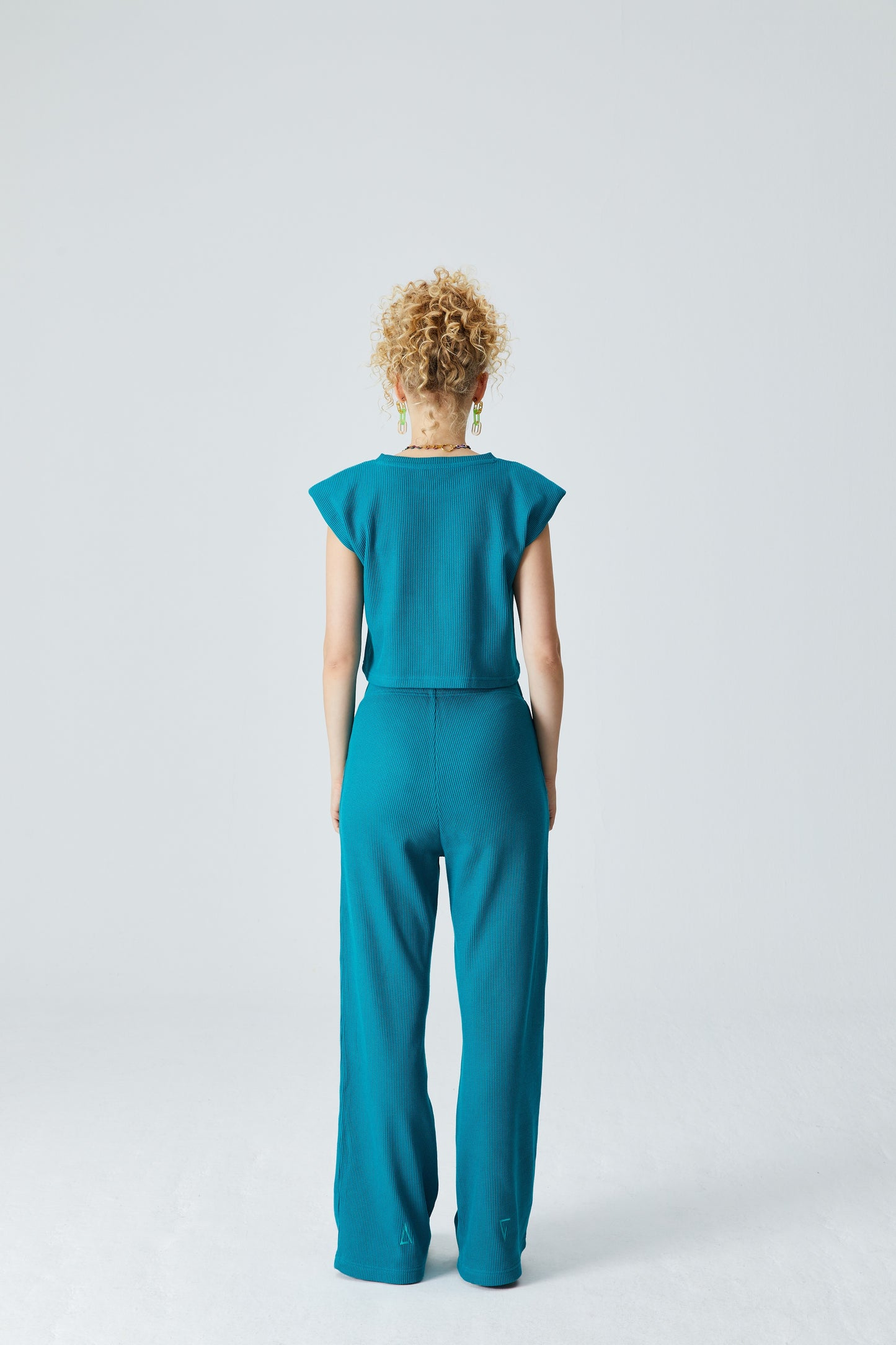 Waffle Cigarette Sweatpants - Verdi Green