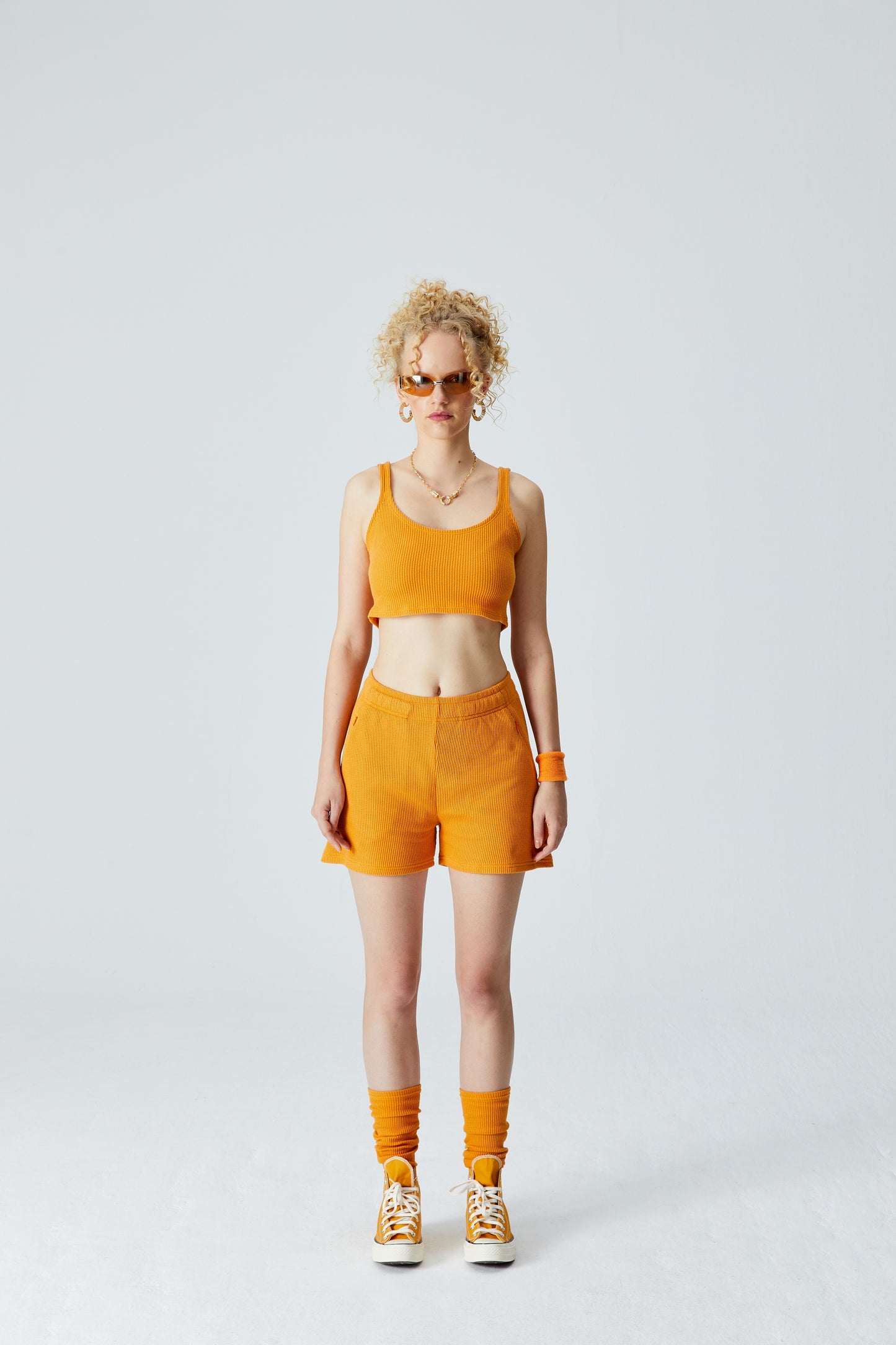 Waffle Tank Top - Turuncu