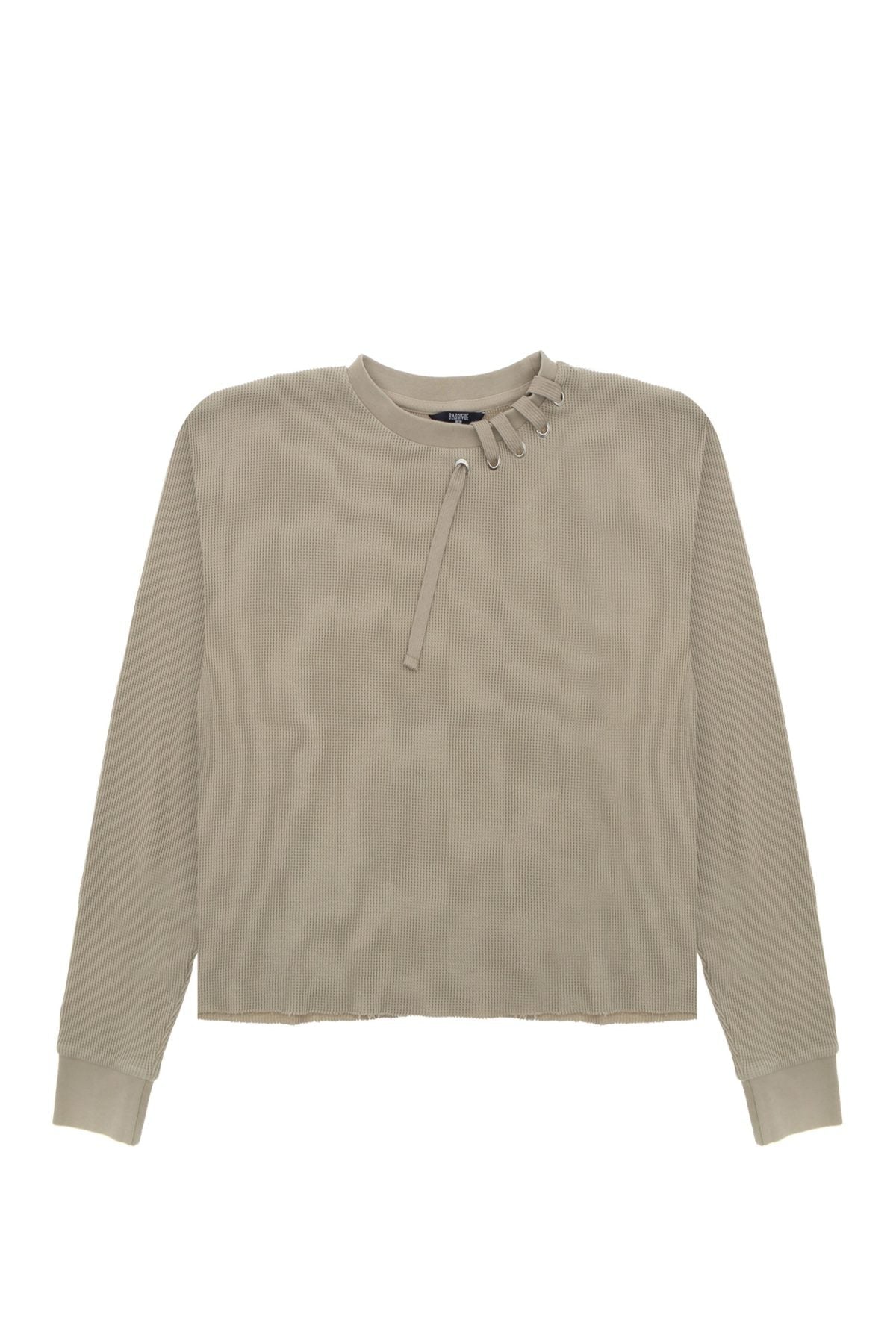 Waffle Crewneck Sweatshirt - Sand