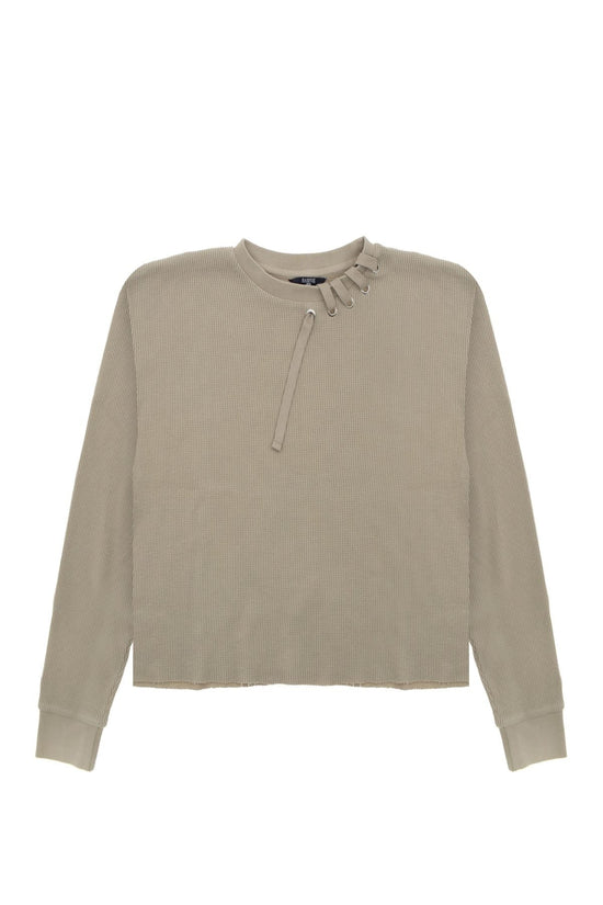 Waffle Crewneck Sweatshirt - Sand