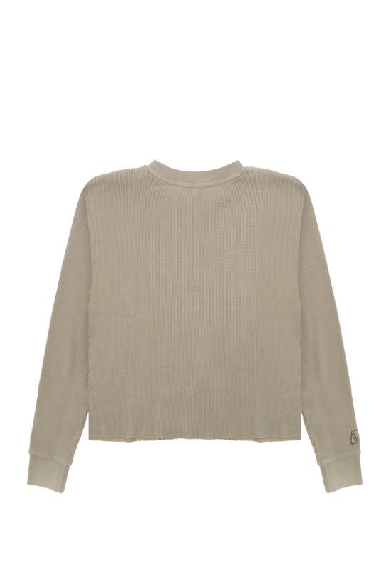 Waffle Crewneck Sweatshirt - Sand