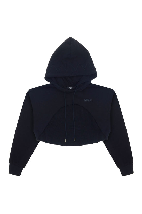 Black Moon Crop Hoodie